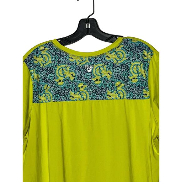 Disney Parks Women's Mickey Mosaic Icon Short Sleeve Performance Tee Yellow - Picture 3 of 6